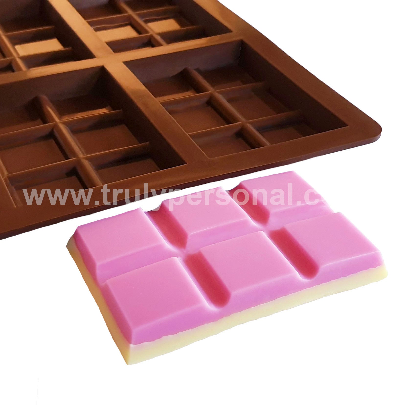 Indented Square Silicone Chocolate Mold