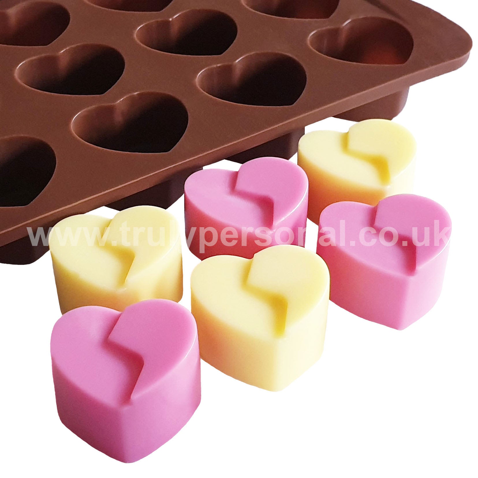 Heart shaped silicone chocolate mold